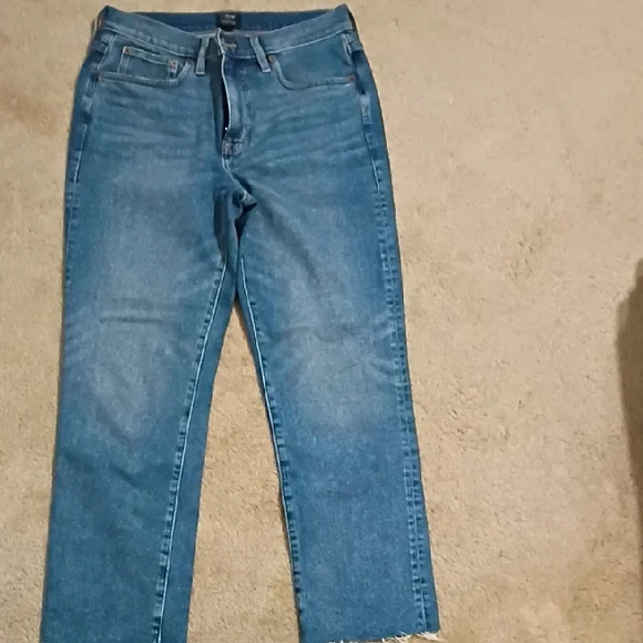 J. Crew Women's Straight Leg Blue Jeans - Picture 2 of 8